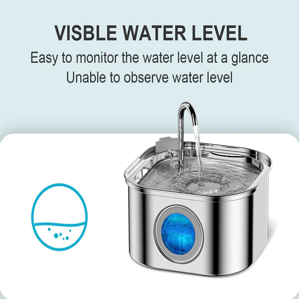 Aquapur™ Stainless Steel Cat Fountain – The Future of Healthy Hydration